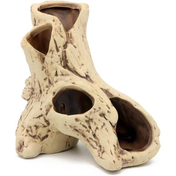 ALEGI Aquarium Tree Stump Hole for Betta Fish Toys,Rock Cave Cichlid Stone - Picture 1 of 6